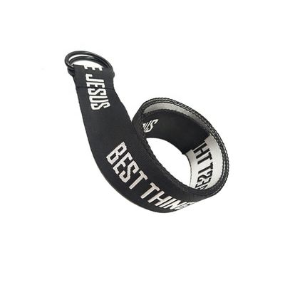 150mm Width Cotton Canvas Belt Black Woven Belt Mens 38mm