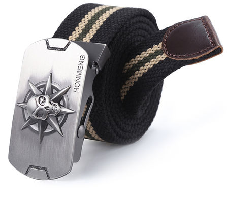OEM Men Tactical Nylon Belt Hiking Fabric 3.8Cm Zinc Alloy Buckle
