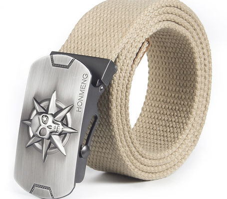 OEM Men Tactical Nylon Belt Hiking Fabric 3.8Cm Zinc Alloy Buckle
