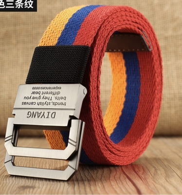 3.0cm Fabric Web Belt buckle Women 110cm belt