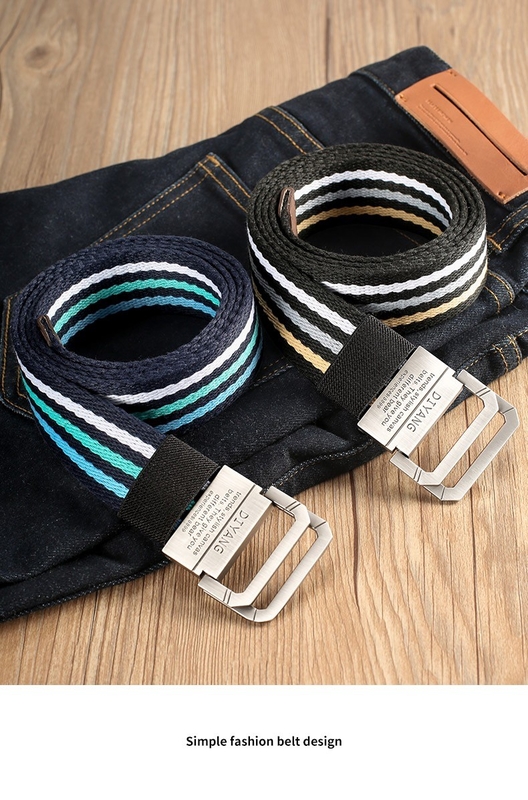 3.0cm Fabric Web Belt buckle Women 110cm belt